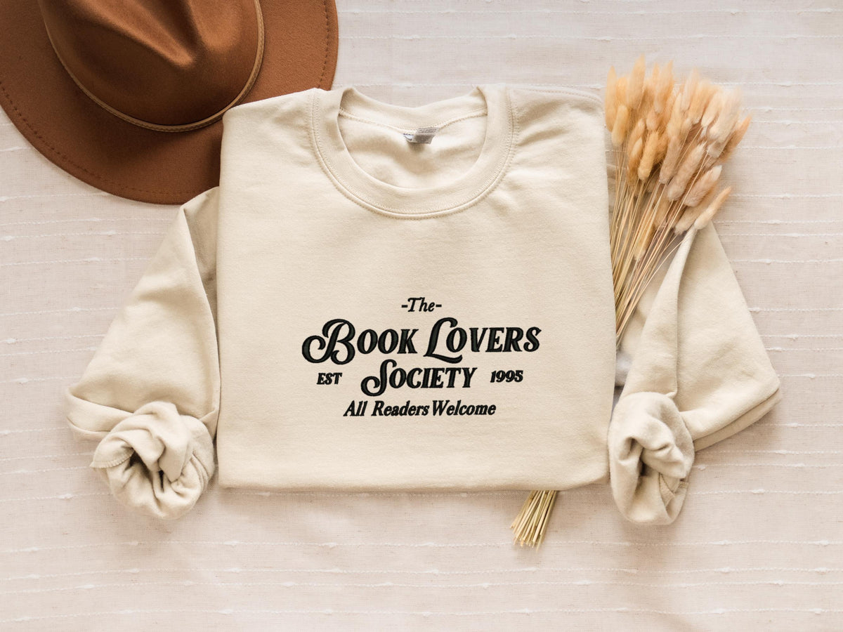 Book Lovers Society Embroidered Sweatshirt