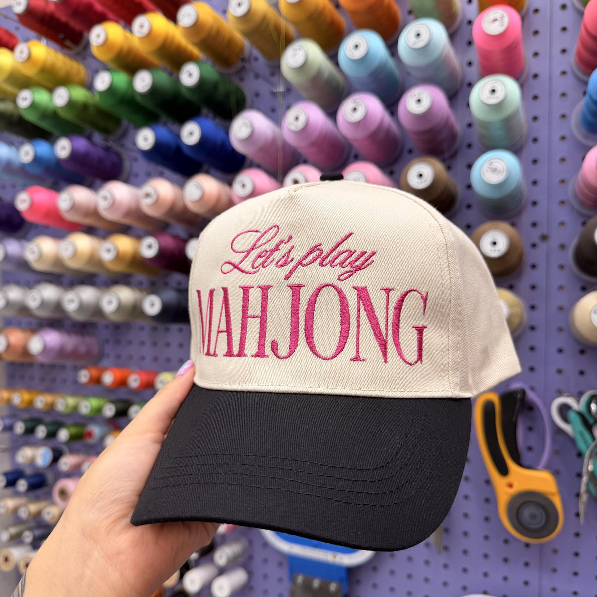 Mahjong Embroidered Trucker Hat