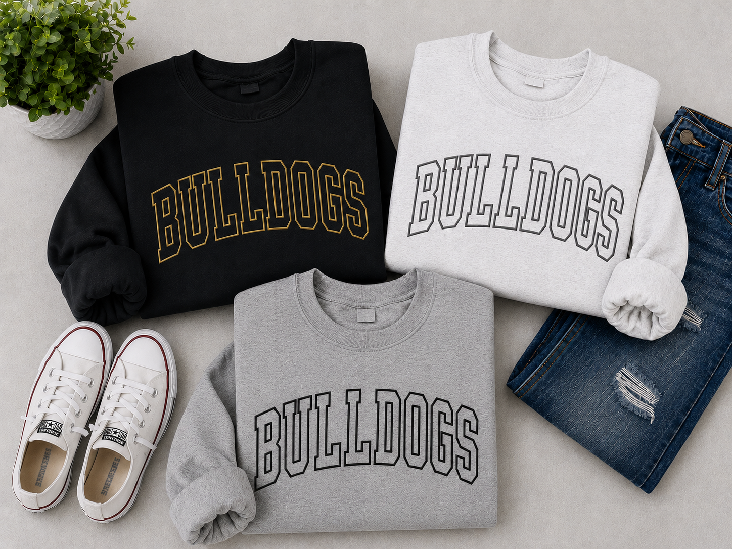 Custom School Mascot Embroidered Sweatshirt